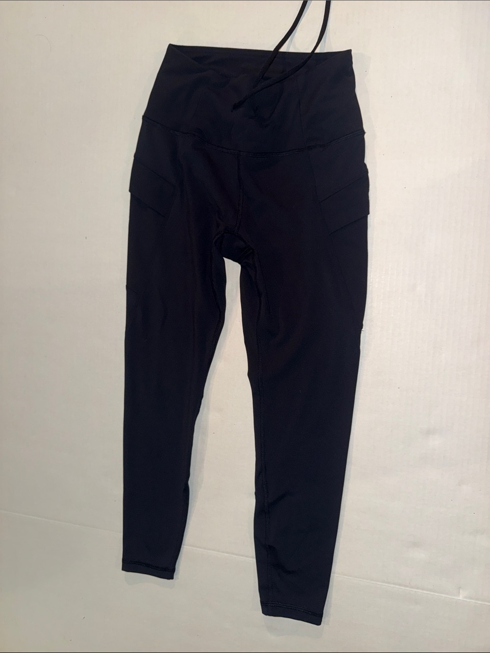 Spyder High-Rise Black Women's Leggings with Side Pockets and Draw String
